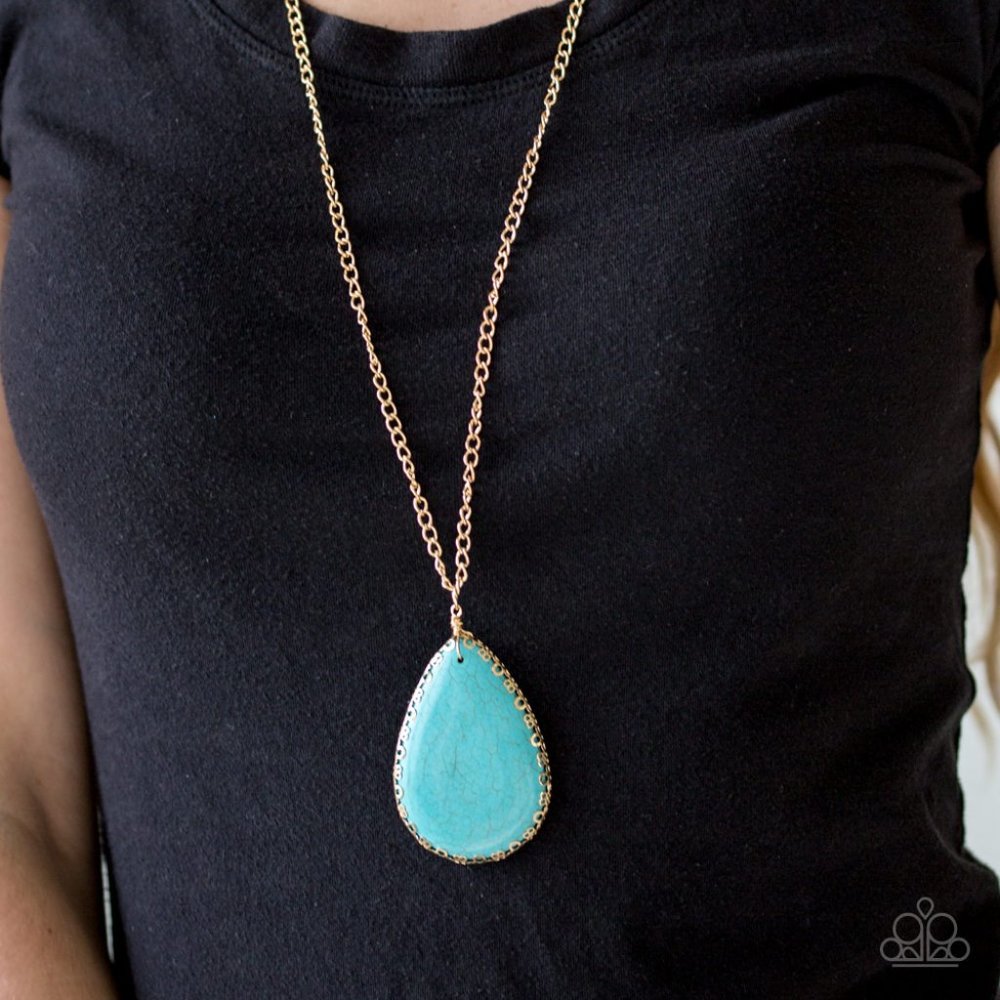 Stone Magnificence Blue Necklace Set